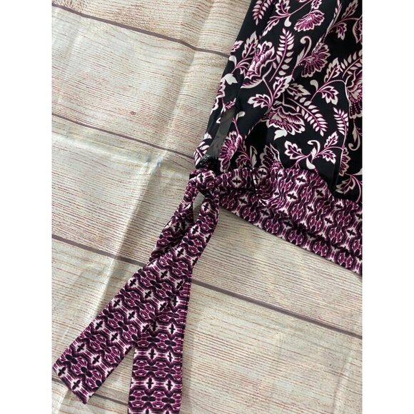 Swimsuits For All Black Paisley Print Padded Tankini - 22 - Picture 6 of 11